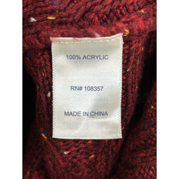 New St Johns Bay Women Sz XXL Maroon Red Sweater Short Dolman Sleeve Pullover E4 - Picture 11 of 12